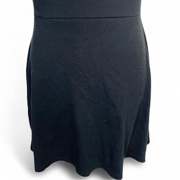 Wild Fable Size Medium M Black Mini Dress Ribbed Stretch Material Square Neck - Picture 6 of 8